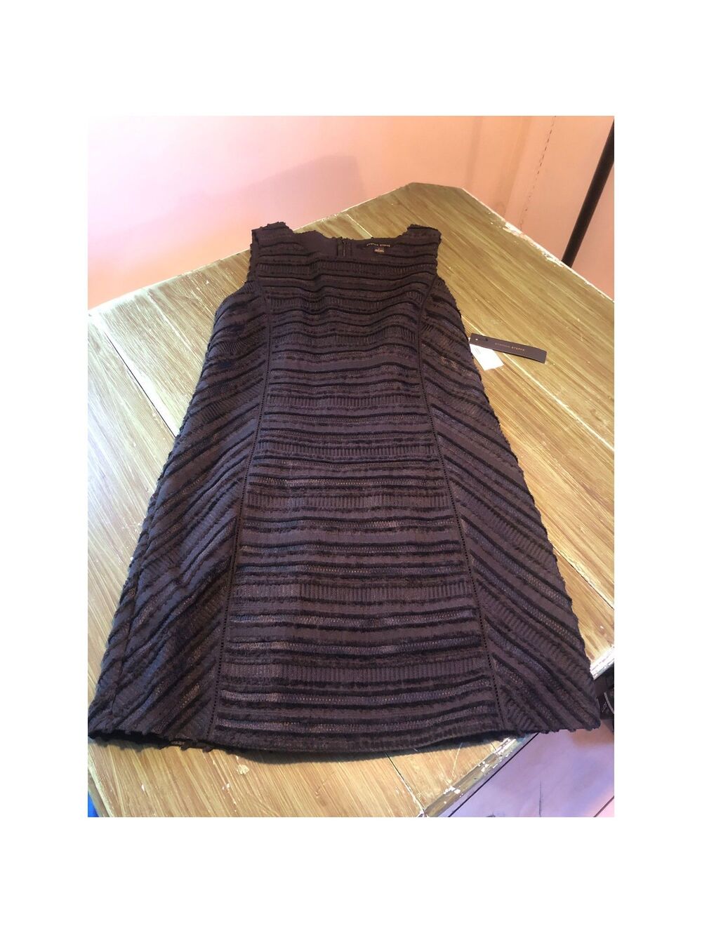 Cynthia Steffe NWT Women's Black Textured Shift Dress 6